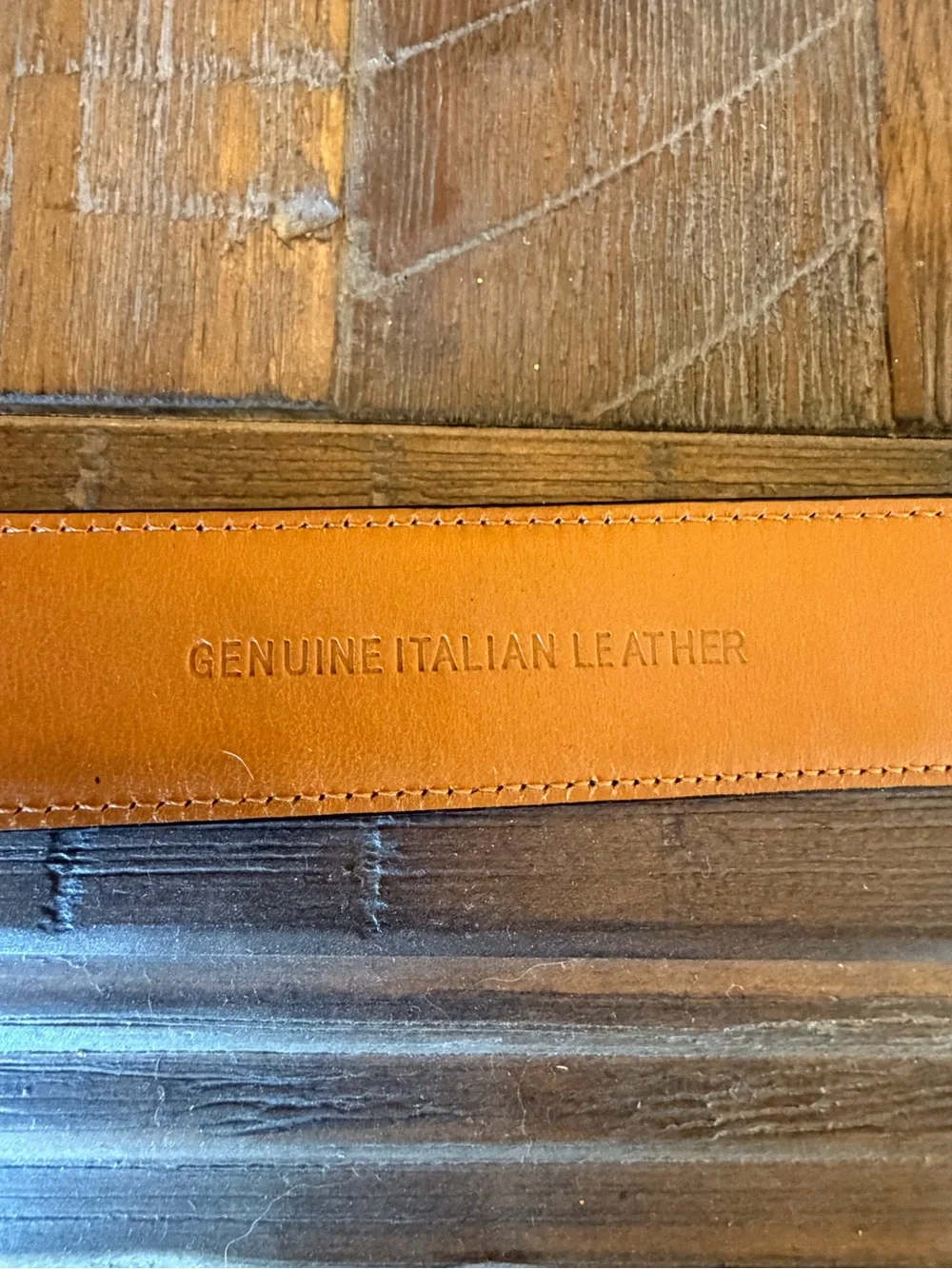 Ralph Lauren Black Croc-Embossed Leather Belt with Silver Buckle